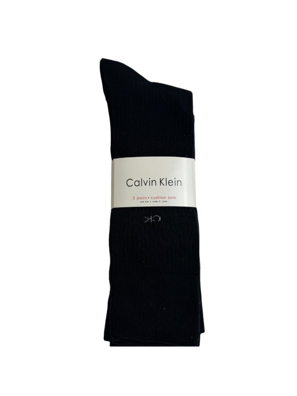 Calvin Klein NEW Dress Socks 3 Pairs Solid Black Combed Cotton Career Business